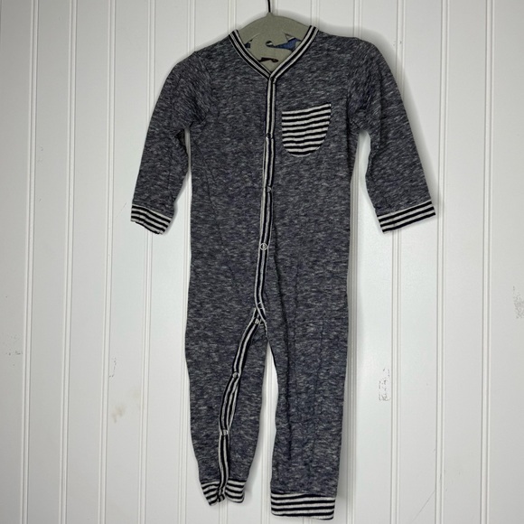 7 For All Mankind Other - 7 For All Mankind Baby Sleeper Jumpsuit with Embroidered Back Pockets 6/9 Month